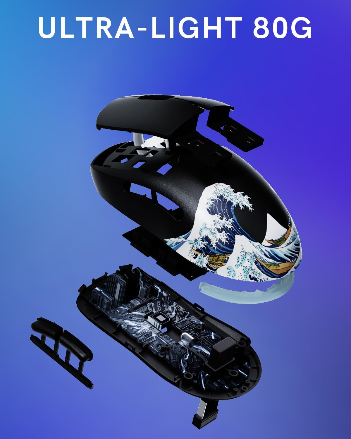 G57 Wireless Gaming Mouse, 8000 DPI, Black - Image 9