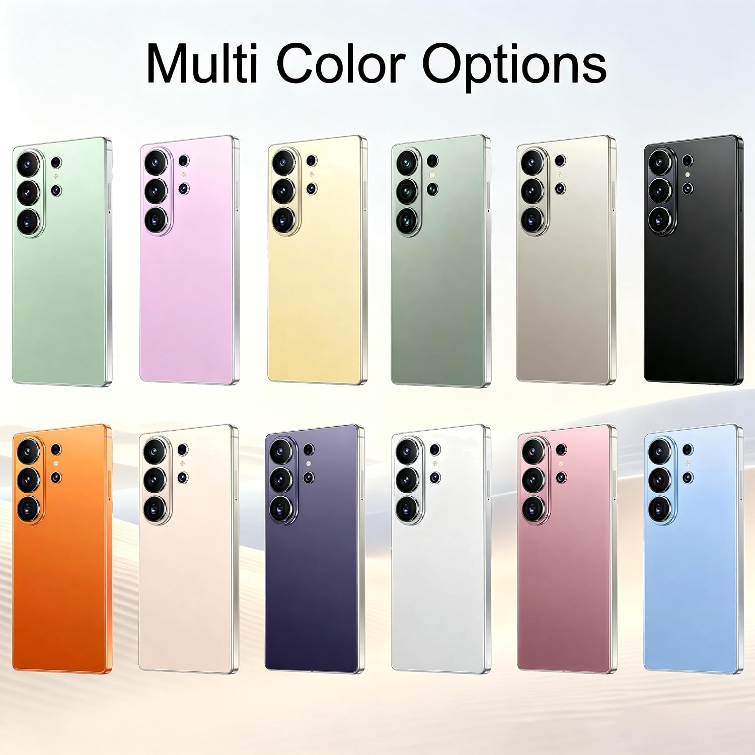 4G Unlocked Smartphone, 6.6" HD Punch Screen, 4GB+32GB (256GB Expandable), Long‑Lasting Battery 2A Fast Charge, 13MP+21MP Camera, Android 12, Face Unlock, OTG, 3‑Card Dual SIM (Golden) - Image 2