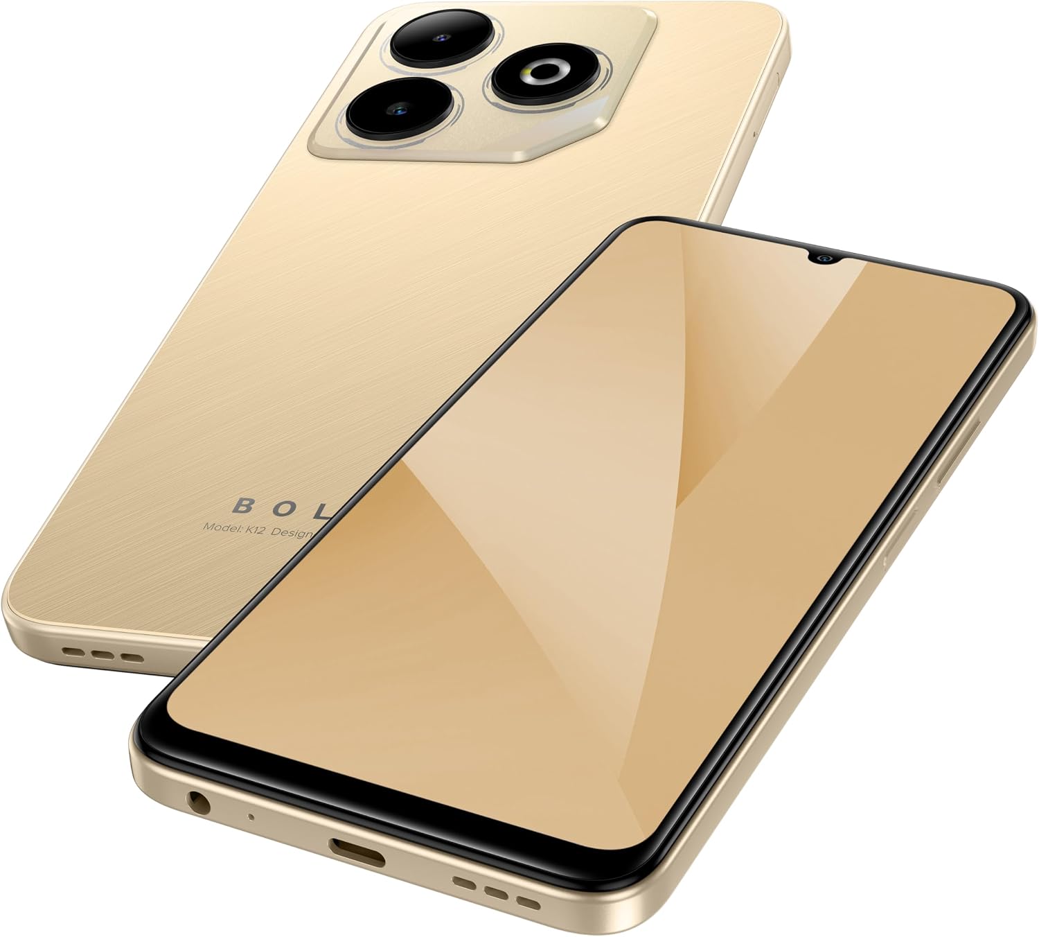 BLU Bold K12 | 2025 | Unlocked | 6.8” HD+ 120Hz Infinity Display | 50MP Main + 8MP Selfie Cameras | 128GB Internal Storage | US Version | US Warranty | Champagne Gold - Image 5